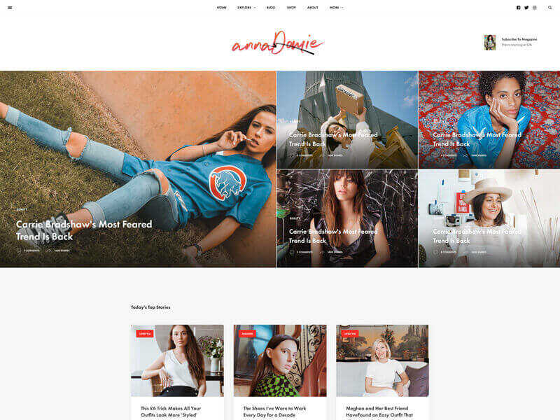 The Voux Theme by Envato for wordpress magazine and blog website 