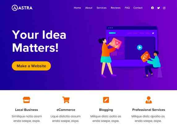 Astra Lightweight and SEO Optimised wordpress theme